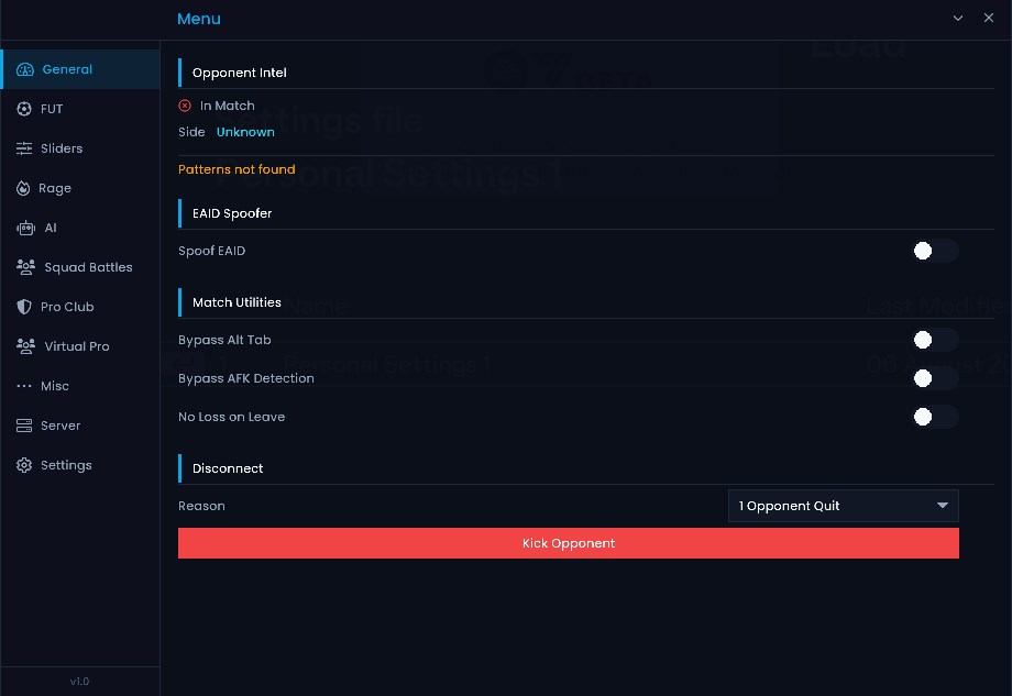 FC27 Hacks running on EA SPORTS FC 27, build v1.0